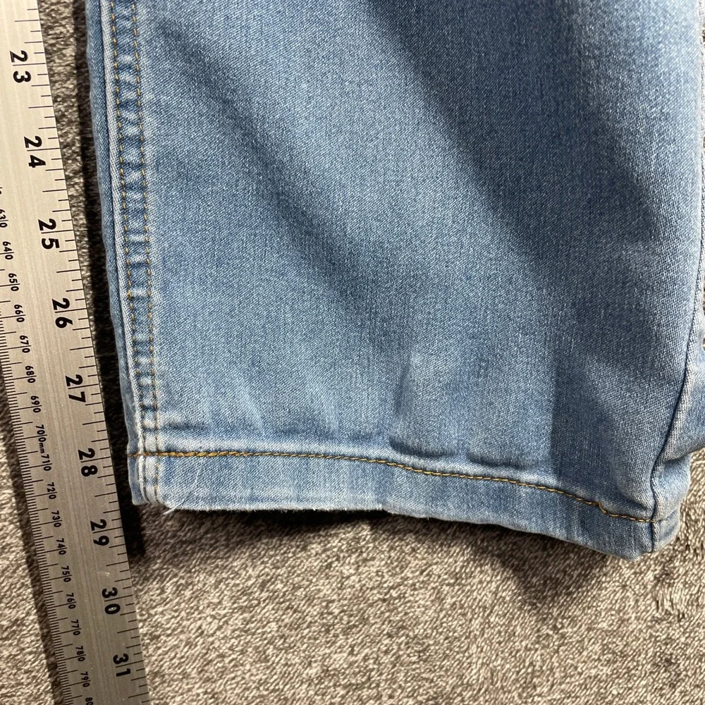 Catherines Sateen Stretch Light Wash Straight Leg Jeans Womens 18W Blue Denim